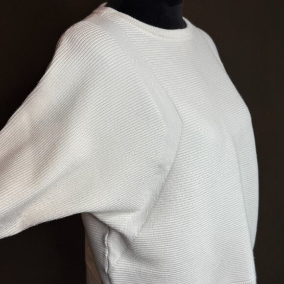 Truth by Republic Textured Knit Sweater Women’s Medium White Pullover Minimalist - Picture 2 of 7
